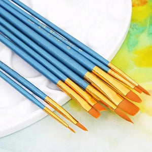 6/10pcs set Nylon Hair Paint Brush Set Drawing Art Supplies