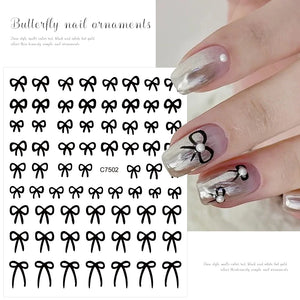 1pcs 3D Bronzing Gold Love Heart Nail Art Stickers Y2K Holographic Stars Sun Sliders Starlight DIY Decals Manicure Decoration