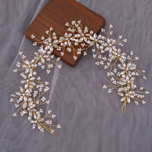 Load image into Gallery viewer, Trendy Crystal Pearl Headband Tiara Flower Headband Hairband For Women Bridal Wedding Hair Accessories Jewelry Headband Gift