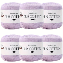 Load image into Gallery viewer, Silk Cotton Yarn - Fine Lace Thread for Crochet, Knitting Sweater,Shawls, Scarves, and DIY Crafts, Soft Durable Yarn 1.76oz/pc