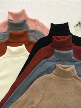 Load image into Gallery viewer, Turtleneck Sweater Womens 2024 Autumn Winter Tops Korean Slim Women Pullover Jumper Knitted Sweater Pull Femme Hiver Truien
