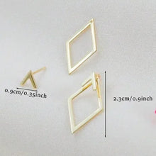 Load image into Gallery viewer, Retro Minimalist Geometric Square Detachable Triangles Stud Earrings for Women Fashion Jewelry Accessories Party Gifts