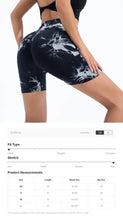 Load image into Gallery viewer, High Waist Butt Lift Shorts Women Seamless Tie Dye Shorts Gym Workout Running High Elastic Fashion Knit Slim Three Point Pants