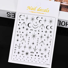 Load image into Gallery viewer, 1pcs 3D Bronzing Gold Love Heart Nail Art Stickers Y2K Holographic Stars Sun Sliders Starlight DIY Decals Manicure Decoration