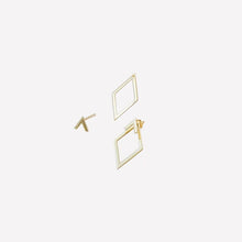 Load image into Gallery viewer, Retro Minimalist Geometric Square Detachable Triangles Stud Earrings for Women Fashion Jewelry Accessories Party Gifts