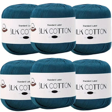 Load image into Gallery viewer, Silk Cotton Yarn - Fine Lace Thread for Crochet, Knitting Sweater,Shawls, Scarves, and DIY Crafts, Soft Durable Yarn 1.76oz/pc