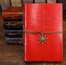 Load image into Gallery viewer, Writing Journal Spiral Notebook Diary Notepad Vintage Nautical Pirate Anchors PU Leather Retro Pendants Note Book Sketchbook