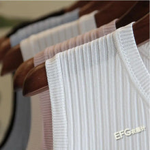 Load image into Gallery viewer, 1pcs Summer New Fashion Knitted Vests O-neck Sleeveless Casual Thin Tops