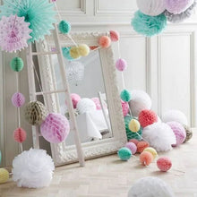 Load image into Gallery viewer, 5pcs/lot 10/15cm Decorative Paper Honeycomb Ball Pastel Flower Wedding Kid Birthday Party Decoration Baby Shower Supplies8Z