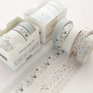 5Pcs Sakura Washi Tape Set Basic Decorative Adhesive Tape Journal Supplies Washitape Stationery Scrapbooking Cute Masking Tape
