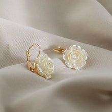 Load image into Gallery viewer, LATS White Enamel Flower Stud Earrings for Women Folded Unique Design Multi-layers Floral Female Small Earrings 2024 New Brincos