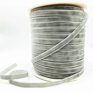 Free shipping 5 yards 3/8 "10mm Khaki Glitter Velvet Ribbon Headband Clips Bow Decoration #RS-20