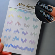 Load image into Gallery viewer, 1pcs 3D Bronzing Gold Love Heart Nail Art Stickers Y2K Holographic Stars Sun Sliders Starlight DIY Decals Manicure Decoration