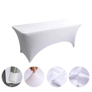 Table Cloth Wedding Decoration Stretch Banquet Table Cover Rectangle Hotel Birthday Party Meeting Room Nice Design