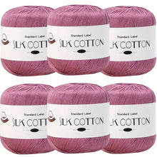 Load image into Gallery viewer, Silk Cotton Yarn - Fine Lace Thread for Crochet, Knitting Sweater,Shawls, Scarves, and DIY Crafts, Soft Durable Yarn 1.76oz/pc