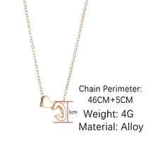 Load image into Gallery viewer, SUMENG Fashion Tiny Heart Dainty Initial Necklace Gold Silver Color Letter Name Choker  For Women Pendant Jewelry Gift