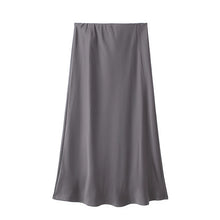 Load image into Gallery viewer, Willshela Women Fashion Satin Solid Pleated Midi Skirt Vintage Mid Elastic Waist Female Chic Lady Skirts