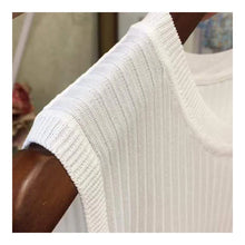 Load image into Gallery viewer, 1pcs Summer New Fashion Knitted Vests O-neck Sleeveless Casual Thin Tops