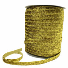 Load image into Gallery viewer, Free shipping 5 yards 3/8 &quot;10mm Khaki Glitter Velvet Ribbon Headband Clips Bow Decoration #RS-20