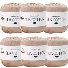 Load image into Gallery viewer, Silk Cotton Yarn - Fine Lace Thread for Crochet, Knitting Sweater,Shawls, Scarves, and DIY Crafts, Soft Durable Yarn 1.76oz/pc