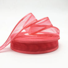 Load image into Gallery viewer, 5Yards 1&quot;(25mm) Red Broadside Organza Ribbon Bow Wedding Christmas Party Wrapping Decoration Lace Crafts