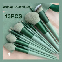 Load image into Gallery viewer, 13 PCS Makeup Brushes Set Eye Shadow Foundation Women Cosmetic Brush Eyeshadow Blush Beauty Soft Make Up Tools Bag