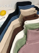 Load image into Gallery viewer, Turtleneck Sweater Womens 2024 Autumn Winter Tops Korean Slim Women Pullover Jumper Knitted Sweater Pull Femme Hiver Truien