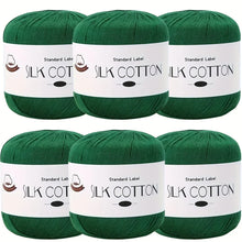 Load image into Gallery viewer, Silk Cotton Yarn - Fine Lace Thread for Crochet, Knitting Sweater,Shawls, Scarves, and DIY Crafts, Soft Durable Yarn 1.76oz/pc