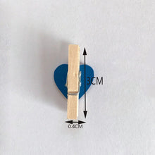 Load image into Gallery viewer, 50pcs/lot Red Heart Love Wooden Clothes Photo Paper Peg Pin Mini Clothespin Postcard Clips Home Wedding Decoration Stationery