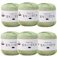 Load image into Gallery viewer, Silk Cotton Yarn - Fine Lace Thread for Crochet, Knitting Sweater,Shawls, Scarves, and DIY Crafts, Soft Durable Yarn 1.76oz/pc