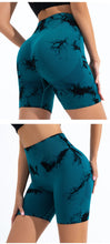 Load image into Gallery viewer, High Waist Butt Lift Shorts Women Seamless Tie Dye Shorts Gym Workout Running High Elastic Fashion Knit Slim Three Point Pants