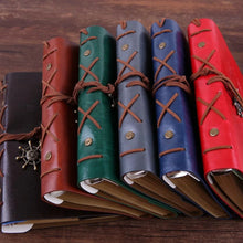 Load image into Gallery viewer, Writing Journal Spiral Notebook Diary Notepad Vintage Nautical Pirate Anchors PU Leather Retro Pendants Note Book Sketchbook
