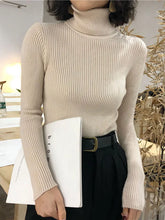 Load image into Gallery viewer, Turtleneck Sweater Womens 2024 Autumn Winter Tops Korean Slim Women Pullover Jumper Knitted Sweater Pull Femme Hiver Truien