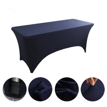 Load image into Gallery viewer, Table Cloth Wedding Decoration Stretch Banquet Table Cover Rectangle Hotel Birthday Party Meeting Room Nice Design