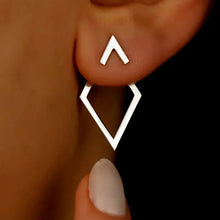 Load image into Gallery viewer, Retro Minimalist Geometric Square Detachable Triangles Stud Earrings for Women Fashion Jewelry Accessories Party Gifts