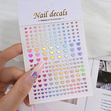 Load image into Gallery viewer, 1pcs 3D Bronzing Gold Love Heart Nail Art Stickers Y2K Holographic Stars Sun Sliders Starlight DIY Decals Manicure Decoration