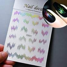 Load image into Gallery viewer, 1pcs 3D Bronzing Gold Love Heart Nail Art Stickers Y2K Holographic Stars Sun Sliders Starlight DIY Decals Manicure Decoration