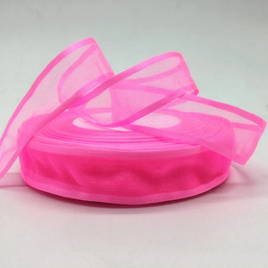 5Yards 1"(25mm) Red Broadside Organza Ribbon Bow Wedding Christmas Party Wrapping Decoration Lace Crafts