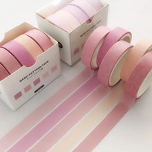 Load image into Gallery viewer, 5Pcs Sakura Washi Tape Set Basic Decorative Adhesive Tape Journal Supplies Washitape Stationery Scrapbooking Cute Masking Tape