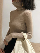 Load image into Gallery viewer, Turtleneck Sweater Womens 2024 Autumn Winter Tops Korean Slim Women Pullover Jumper Knitted Sweater Pull Femme Hiver Truien