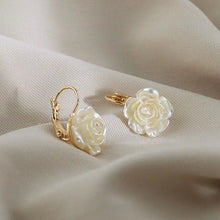 Load image into Gallery viewer, LATS White Enamel Flower Stud Earrings for Women Folded Unique Design Multi-layers Floral Female Small Earrings 2024 New Brincos