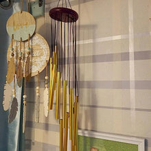 Load image into Gallery viewer, 1piece 12 Tubes Aluminum Alloy Wind Chimes with Hook Gold/silver Bells for Outside Home Wedding Party Memorial Decoration Gifts