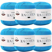 Load image into Gallery viewer, Silk Cotton Yarn - Fine Lace Thread for Crochet, Knitting Sweater,Shawls, Scarves, and DIY Crafts, Soft Durable Yarn 1.76oz/pc