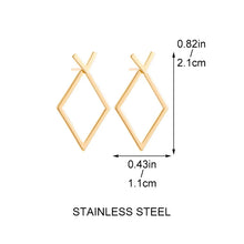Load image into Gallery viewer, Retro Minimalist Geometric Square Detachable Triangles Stud Earrings for Women Fashion Jewelry Accessories Party Gifts