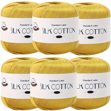 Load image into Gallery viewer, Silk Cotton Yarn - Fine Lace Thread for Crochet, Knitting Sweater,Shawls, Scarves, and DIY Crafts, Soft Durable Yarn 1.76oz/pc