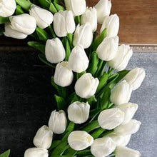 Load image into Gallery viewer, Simulation Pink Tulip Wreath Wedding Decoration Wall Hanging Wreath Artificial Flowers Wreath Spring Decor For Door Garden