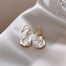 Load image into Gallery viewer, LATS White Enamel Flower Stud Earrings for Women Folded Unique Design Multi-layers Floral Female Small Earrings 2024 New Brincos