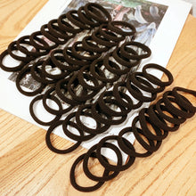 Load image into Gallery viewer, 50/100pcs Black Hair Bands for Women Girls Hairband High Elastic Rubber Band Hair Ties Ponytail Holder Scrunchies Accessorie