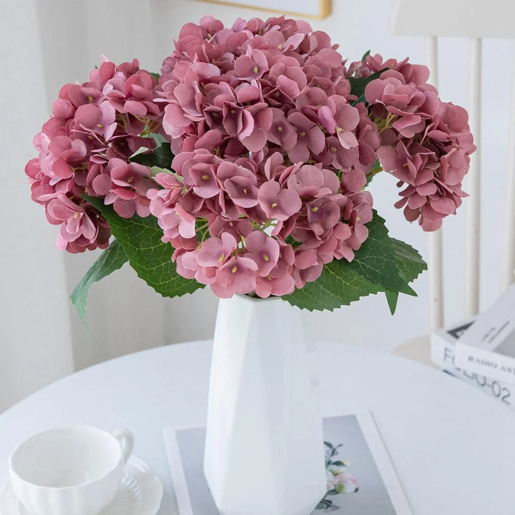 Artificial Flowers Cheap Silk Hydrangea Bride Bouquet Wedding Home New Year Decoration Accessories for Vase Plants Arrangement