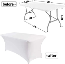 Load image into Gallery viewer, Table Cloth Wedding Decoration Stretch Banquet Table Cover Rectangle Hotel Birthday Party Meeting Room Nice Design